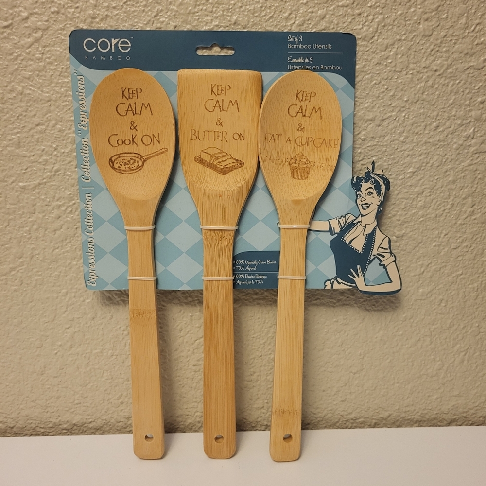 NWT Core Bamboo Set of 3 Bamboo Utensils